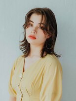 サロン ド ウィズ 西船橋店(Salon de With)&nbsp;ミディアムレイヤー/ダークブラウン/ゆるカール◎30代40代50代