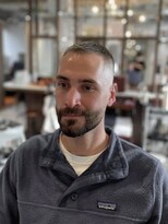 ザマンリバレッジニューヨーク(THE MAN LeverageNewYork)&nbsp;大人海外ヘアミリタリーアーミーフェードカット：尾上　雄輝