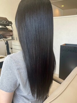 トゥットヘアー(Tutto hair) 地毛風カラー＊エアストレートロング髪質改善サラ艶20代30代40代