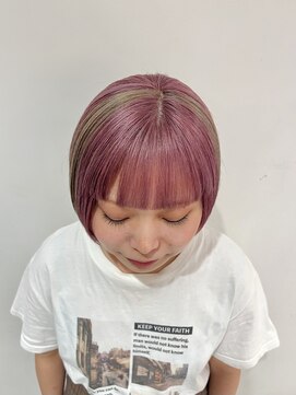 ビーハイブアヴェダ PARCO2店(BEHIVE AVEDA) 【yuuna】miniボブ×セクションカラーで差をつける！！！☆