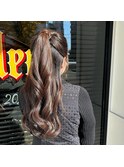 ハーフポニーテール