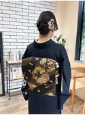 うなじスッキリアップヘア！結婚式 二次会 花嫁 ドレス 着物