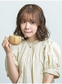 ウェーブミディアムメルティーカラー似合わせカット