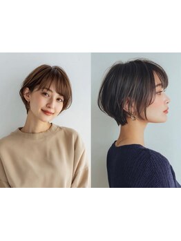 <白髪染めもお洒落に>繰り返す白髪染めこそヘアケアに詳しいsalonにお任せ*[大人女性/オージュア/ショート]