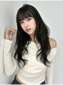 ★くびレイヤーロングエモージュイメチェンフルバングカット