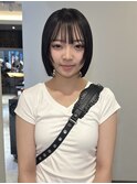 黒髪ハッシュボブ