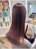 ロング×ピンクブラウン