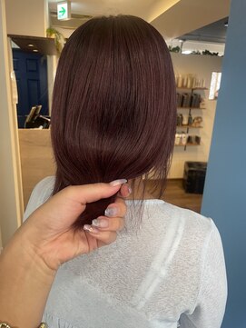ブレス ヘアアンドスパ 湘南台(bless hair spa) ブリーチなしレッドカラー