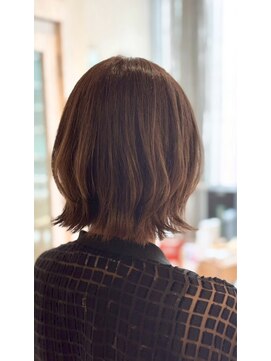 アロマ 仙台店(AROMA) 外はね/切りっぱなしボブ/ブラウン/透明感カラー/秋カラー/仙台