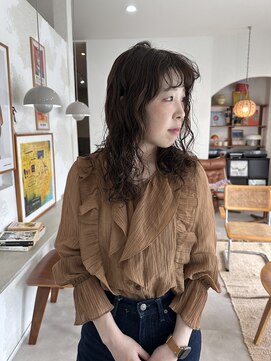 ニュイ(NUIT) レイヤーカット髪質改善トリートメントハイライトミニボブパーマ