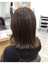 オレンジ梅田店(ORANGE)&nbsp;オーガニックカラー/オリーブ/ミディアム/外ハネ【ミナ】