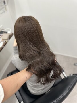 髪質改善で作る上品なマロンベージュ