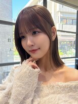 メゾンアクア 表参道(Maison ACQUA)&nbsp;切りっぱなしボブナチュラルボブミディアム前髪縮毛矯正表参道