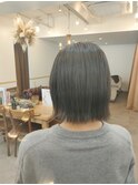 ラベンダーグレージュ/透明感カラー/暗髪/艶髪