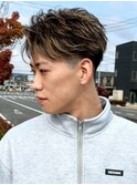 フェザーパーマ ハイトーン 刈り上げ ツーブロック 20代 10代
