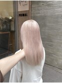 メルティーカラー/フェミニン/ホワイトブロンド/ワイドバング