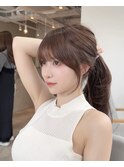レイヤーカット/前髪顔周りカット/ベージュ/オリーブベージュ