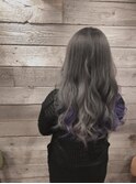 【Zina 梅田】シルバーアッシュ×ヴァイオレットインナーカラー