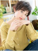 くすみカラーくせ毛風束感ショートマッシュa志木30代40代50代