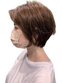 ナチュラルウェーブ ショートボブ