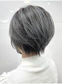 【MUA馬場】スモーキーグレー×ショートボブ