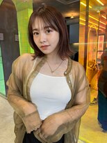 ロンドルーチェ 心斎橋(Lond luce)&nbsp;ダークアッシュ/ミディアムレイヤーカット［髪質改善/縮毛矯正］