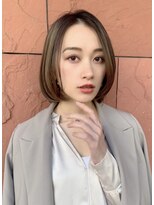 ネックス 表参道本店(nex)&nbsp;ハイライト/白髪ぼかし/明るい白髪染め/ボブ