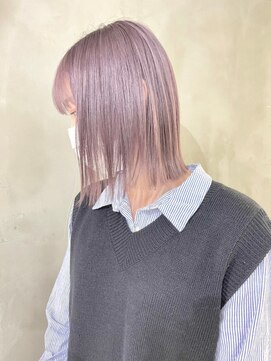 アフターニュース 新潟(afternews) ダブルカラーラベンダーベージュケアブリーチハイトーンカラー