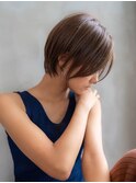 ショートヘア似合わせカットグレージュカラーイメチェン小顔