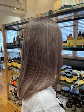 オーガニックマインド 坂戸 鶴ヶ島(organic+mind) 透明感抜群♪ダブルカラーブリーチミルクティーベージュ