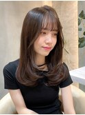■ 前髪アンブレラカラーこなれミディイメチェンウェーブパーマ
