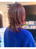 コーラルカラーのマッシュウルフ♪♪