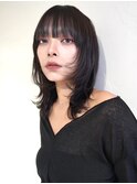 セミロング/レイヤーカット/顔まわりレイヤー