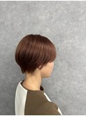 乾かすだけでまとまるショート×暖色系ミルクティー
