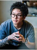 ■アップバング/ダークグレージュカラー/束感ショート/元町14