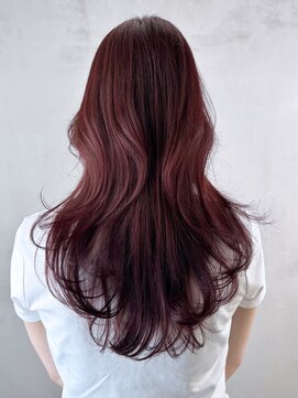 アイティー バイ アルバム 中野店(IT by ALBUM) ロングくびれヘア美髪韓国ヘアチェリーブラウン_ba540462