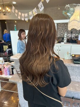 ヘアーワークス ボナ ウニクス店(HAIR WORKS bona) 上品×華やか◎コテ巻きウェーブロング/髪質改善/艶カラー