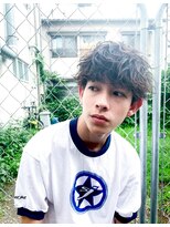 ワンズナゴヤ 名古屋栄店(ONE's NAGOYA)&nbsp;スペインカールスパイキーショートブルーブラックフェザーパーマ