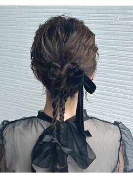 アパートメントヘアー ヘアセット/ヘアアレンジ/結婚式/ふんわり/リボンアレンジ/佐賀