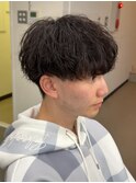 爽やかビジネスツーブロック無造作シャドウパーママッシュ