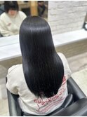 髪質改善カラー　ネイビーブラック