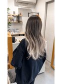 バレイヤージュ×ミルクティーベージュ