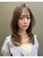レーヴバイロンド 仙台(Reve by Lond) 韓国レイヤー顔周りカット髪質改善ミルクブラウン縮毛矯正仙台