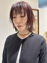 ニール 名古屋 伏見 丸の内(NEELU)&nbsp;【NEELU_misa】レイヤーボブ　ワインレッド