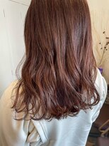 ロッカヘアエジェ(ROCCA hair eje.) デザインカラーテラコッタブラウンカール