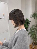 フォト 新宿三丁目(foto) 髪質改善地毛風縮毛矯正くびれレイヤー切りっぱなしボブ