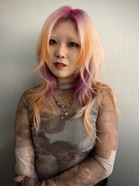 イリス 心斎橋(.elice)&nbsp;セミロングアンブレラカラーミニウルフショートウルフ前髪50代