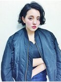 Coast.ネイビー×ボブ×立ち上げ前髪★