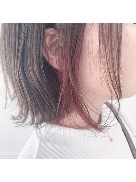 テクライズ 豊橋店(TECHRISE) ミルクベージュ×ピンクインナーカラー