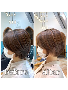 ロンド レグリーズ 立川(Lond leglise) 【山方　直也】丸みショート×小顔×耳かけ×大人かわいい